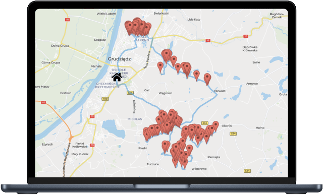 Monitoring of route execution and the ability to manually edit routes.